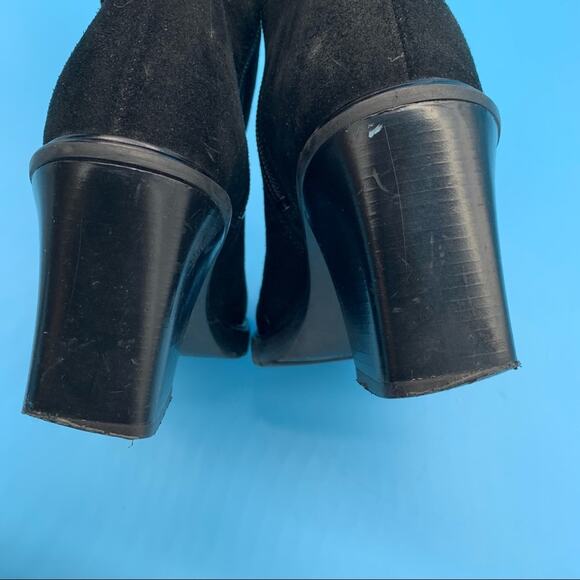 La Canadienne Black Suede Booties-6.5M - Picture 11 of 11